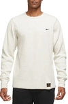 Nike Men's Life Long-sleeve Heavyweight Waffle Top In Phantom/lt Iron Ore/(black)