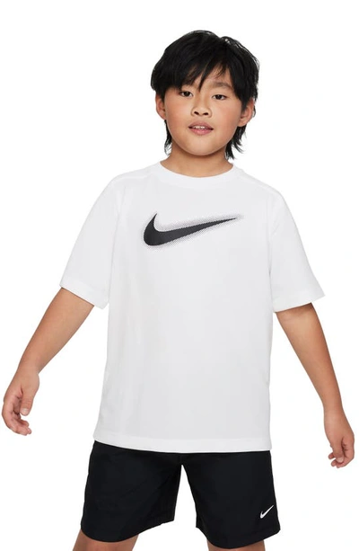 Nike Multi Big Kids' (boys') Dri-fit Graphic Training Top In White
