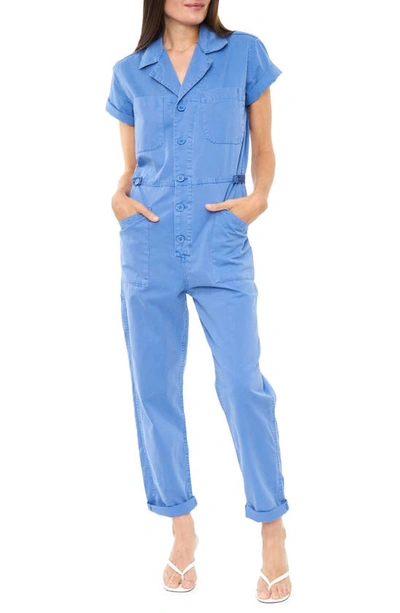 Pistola Grover Short Sleeve Coverall Jumpsuit In Blue