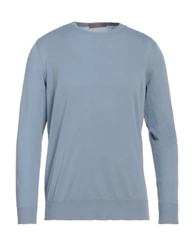 Cruciani Man Sweater Sky Blue Size 42 Cotton