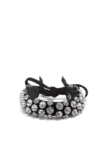 Isabel Marant Crystal Embellished Bracelet In Black
