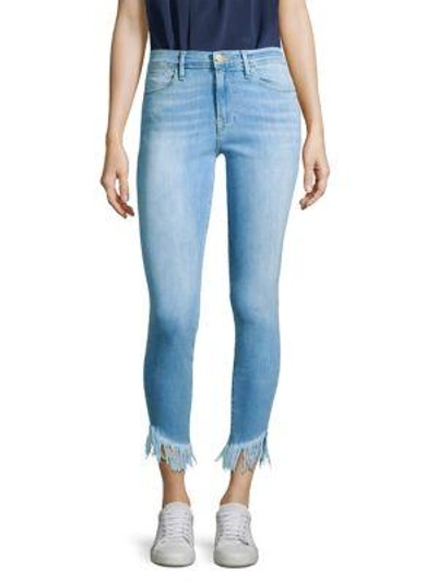 Frame Le High Skinny Shredded Hem Jeans In Eling