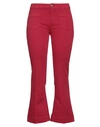The Seafarer Woman Pants Red Size 29 Cotton, Elastane