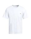 Maison Kitsuné Man T-shirt White Size S Cotton