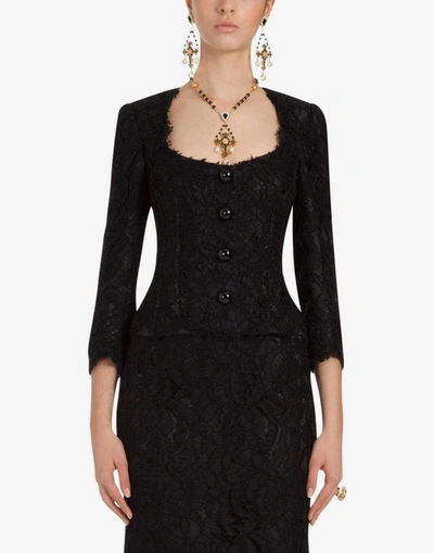 Dolce & Gabbana Lace Jacket In Black