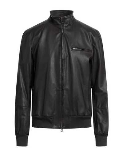 Stewart Man Jacket Dark Brown Size Xl Soft Leather