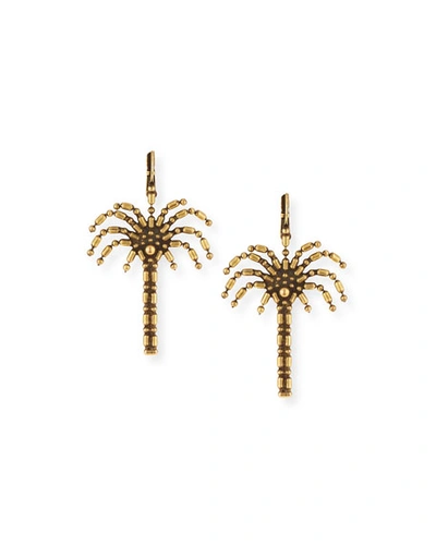 Auden Palm Tree Drop Earrings In Gold