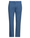Original Vintage Style Man Pants Slate Blue Size 30 Linen, Cotton