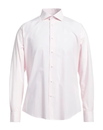 Cavalli Class Man Shirt Light Pink Size 17 ½ Cotton, Elastane