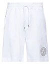 Versace Jeans Couture Man Shorts & Bermuda Shorts White Size L Cotton, Elastane