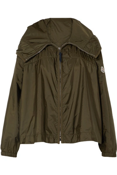 Moncler Lune Hooded Jacket In Green