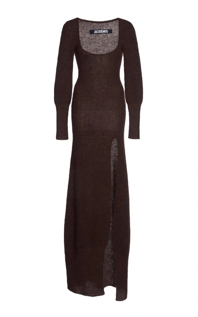 Jacquemus Dao Knit Maxi Dress In Brown | ModeSens