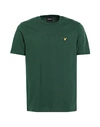 Lyle & Scott Man T-shirt Dark Green Size L Cotton