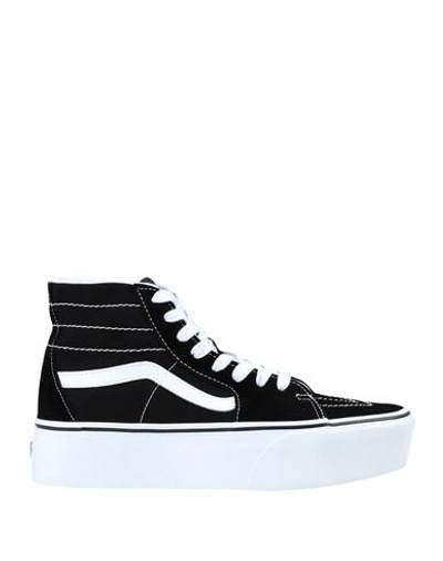 Vans Ua Sk8-hi Tapered Stackform Woman Sneakers Black Size 8 Textile Fibers, Soft Leather