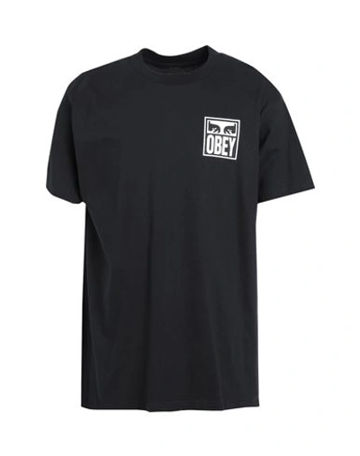 Obey Man T-shirt Black Size Xs Cotton