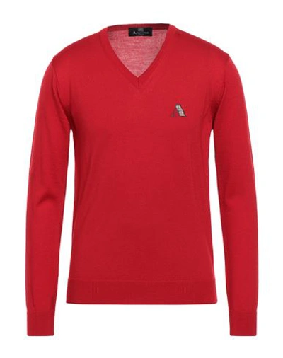 Aquascutum Man Sweater Red Size L Wool, Cotton, Polyamide