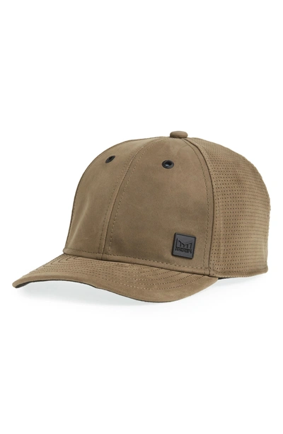 Melin Voyage Elite Leather Ball Cap - Green In Moss