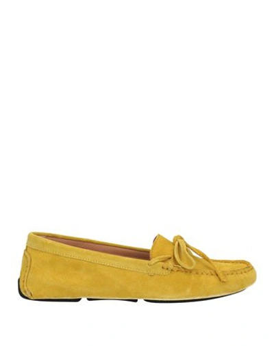 Boemos Woman Loafers Mustard Size 5 Soft Leather In Green