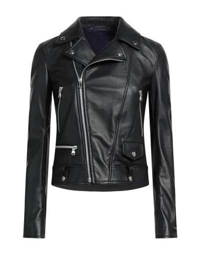 Blouson Woman Jacket Black Size 2 Bovine Leather