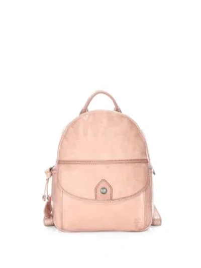 Frye Melissa Mini Leather Backpack - Red In Dusty Rose