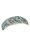 France Luxe 'volume' Rectangle Barrette In South Sea