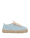 Manebi Manebí Woman Espadrilles Light Blue Size 11 Soft Leather