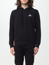 Alpha Industries Man Sweatshirt Black Size M Cotton, Polyester