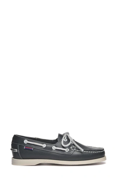 Sebago Woman Loafers Navy Blue Size 6 Soft Leather In Blue Navy