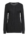 Exte Woman Sweater Steel Grey Size Onesize Acrylic, Wool In Black