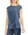 Vince Camuto Tie Front Blouse In China Blue