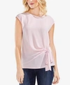 Vince Camuto Cap-sleeve Side-tie Top In Pink Bliss
