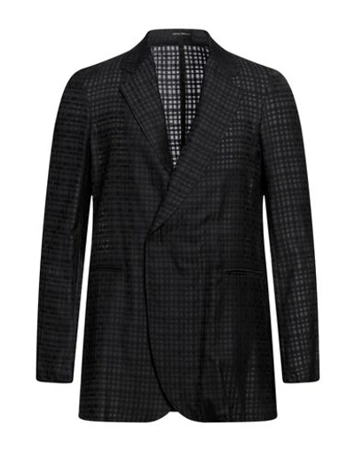 Emporio Armani Man Blazer Black Size 40 Virgin Wool, Polyester