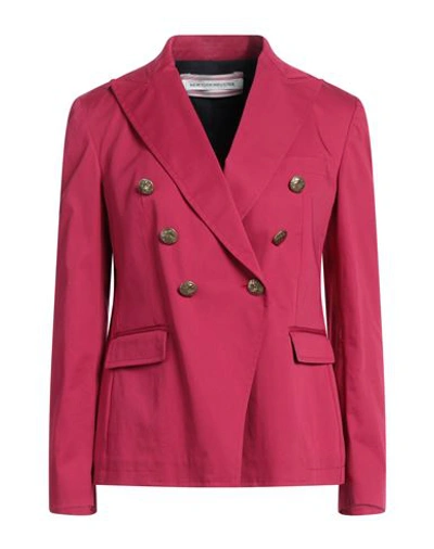 New York Industrie Woman Blazer Garnet Size 2 Cotton, Elastane In Red