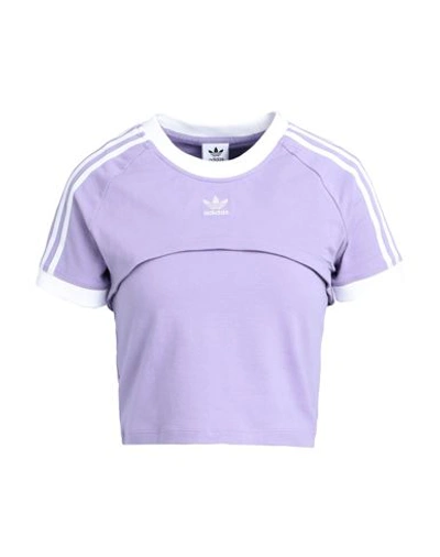 Adidas Originals 2合1 T恤&背心 In Purple