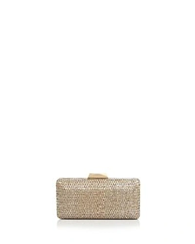 Sondra Roberts Metallic Clutch In Gold/gold