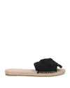 Manebi Manebí Woman Espadrilles Black Size 6 Textile Fibers