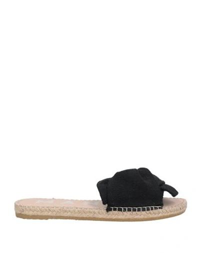 Manebi Manebí Woman Espadrilles Black Size 8 Textile Fibers