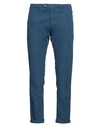 B Settecento Man Pants Slate Blue Size 32 Cotton, Elastane