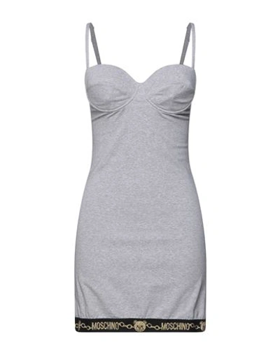 Moschino Woman Sleepwear Light Grey Size M Cotton, Elastane