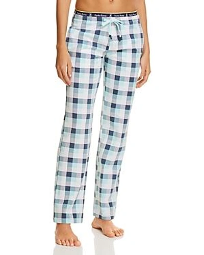 Psycho Bunny Knit Lounge Pants In Blue Glow Plaid