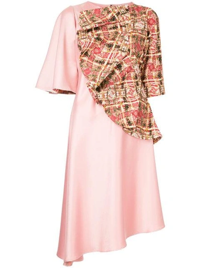 Pose Arazzi Asymmetric Printed Ruffle Dress - Pink