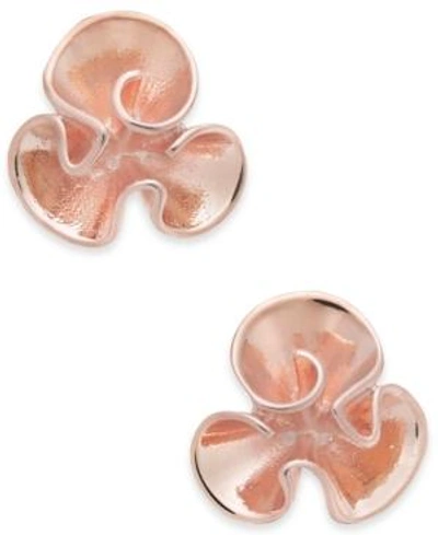 Kate Spade New York Gold-tone Flower Stud Earrings In Rose Gold