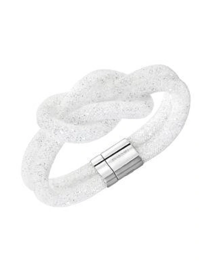 Swarovski Stardust Knotted Bracelet In Silver