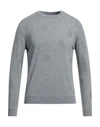 Alpha Studio Man Sweater Light Blue Size L Viscose, Nylon, Wool, Cashmere, Polyester In Grey