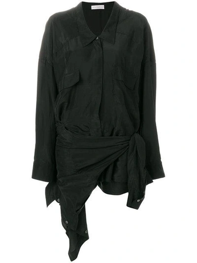 Faith Connexion Asymmetric Shirt Dress - Black