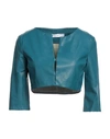 Rinascimento Woman Blazer Deep Jade Size L Viscose, Polyurethane Resin In Green