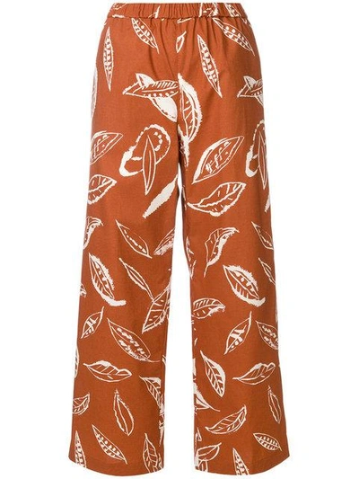 Aspesi Leaf Print Trousers