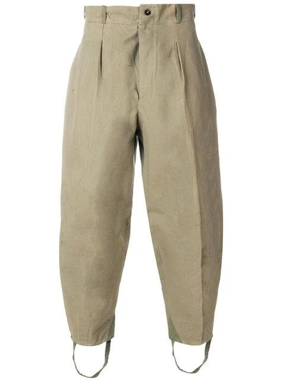 Myar Tapered Stirrup Trousers - Green