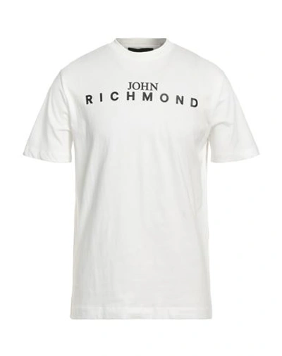 John Richmond Man T-shirt White Size S Cotton
