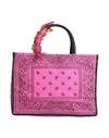 Anita Bilardi Woman Handbag Magenta Size - Cotton, Polyamide, Calfskin